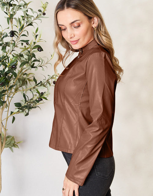 Load image into Gallery viewer, Mock Neck Zip Up Jacket
