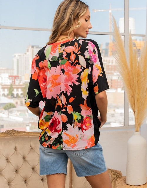 Load image into Gallery viewer, Sew In Love Full Size Floral Round Neck Short Sleeve T-Shirt
