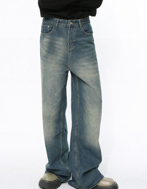 Load image into Gallery viewer, Men's Wide Leg Jeans with Pockets
