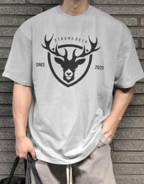 Load image into Gallery viewer, Men's Plus Size Graphic Round Neck Half Sleeve T-Shirt
