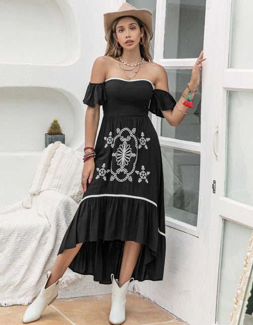Load image into Gallery viewer, High-Low Off-Shoulder Dress
