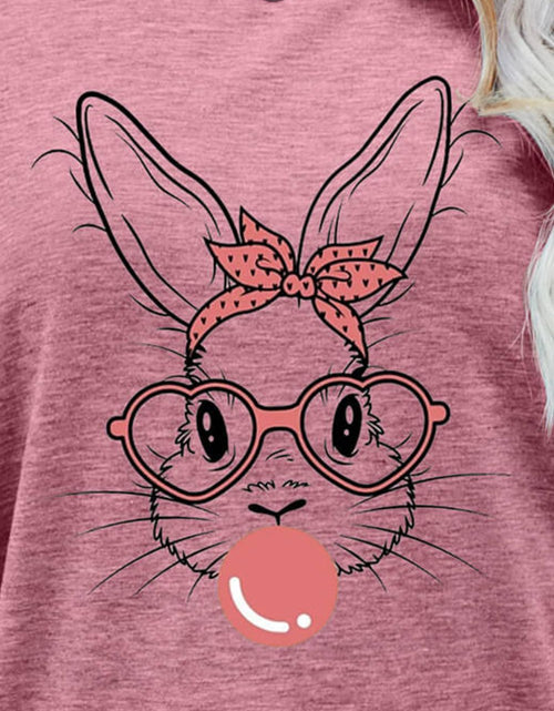 Load image into Gallery viewer, Easter Bunny Graphic Round Neck T-Shirt
