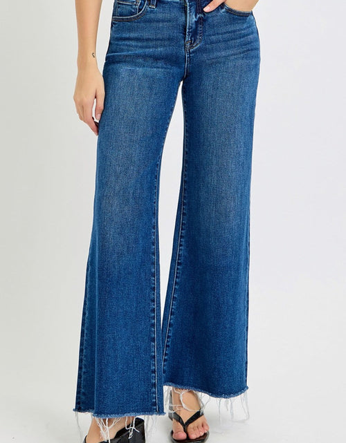 Load image into Gallery viewer, RISEN Tummy Control High Rise Wide Leg Jeans
