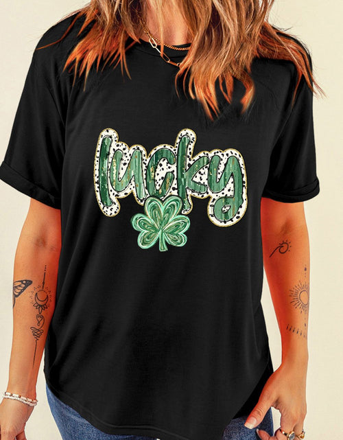 Load image into Gallery viewer, Lucky Clover Graphic T-Shirt
