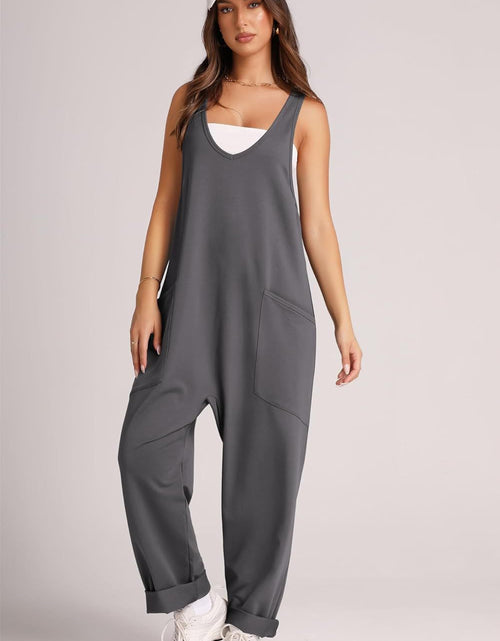Load image into Gallery viewer, Lovelet V-Neck Wide Strap Overalls
