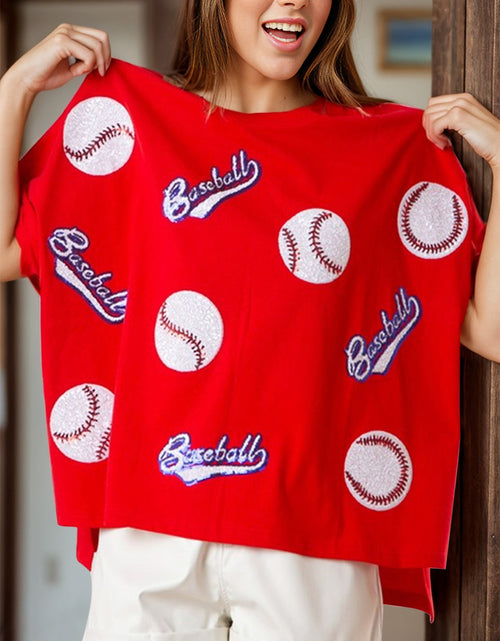 Load image into Gallery viewer, Baseball Round Neck Half Sleeve T-Shirt
