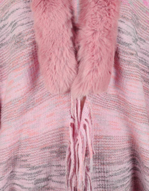 Load image into Gallery viewer, Open Front Fringe Hem Poncho

