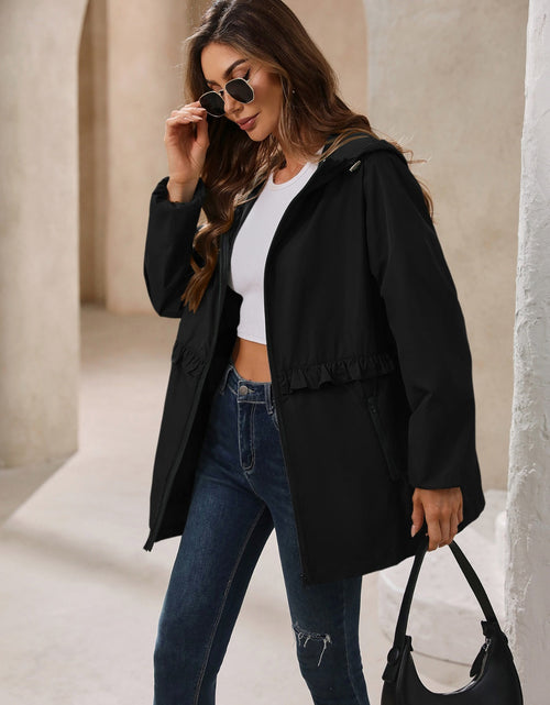 Load image into Gallery viewer, Ivy Lane Outdoor Waterproof Long Sleeve Hooded Windbreaker
