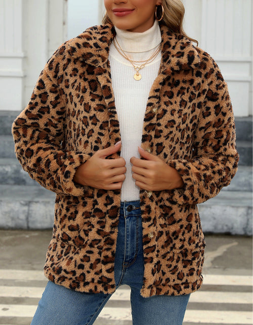 Load image into Gallery viewer, Button Up Drop Shoulder Fuzzy Jacket
