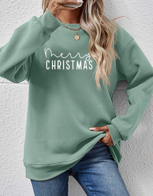 Load image into Gallery viewer, MERRY CHRISTMAS Dropped Shoulder Sweatshirt
