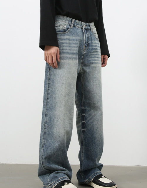 Load image into Gallery viewer, Men's Wide Leg Jeans with Pockets
