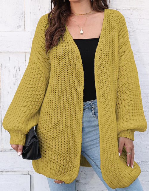 Load image into Gallery viewer, Open Front Dropped Shoulder Longline Cardigan
