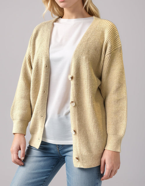 Load image into Gallery viewer, Button Down V-Neck Long Sleeve Cardigan
