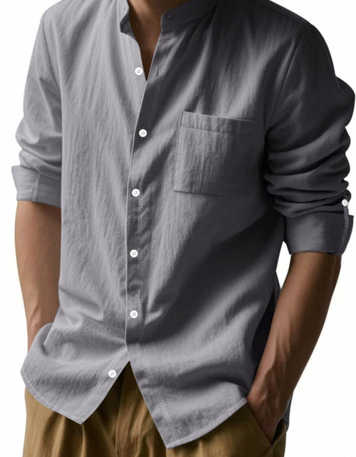 Load image into Gallery viewer, Men's Full Size Button Down Long Sleeve Shirt Plus Size
