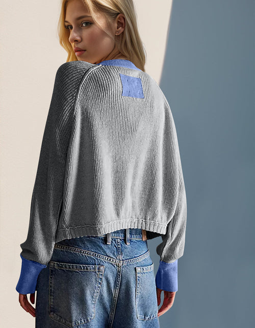 Load image into Gallery viewer, Double Take Contrast Button Up Long Sleeve Cardigan
