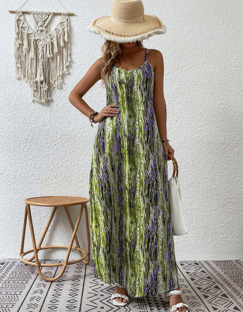 Load image into Gallery viewer, Full Size Printed Scoop Neck Maxi Cami Dress
