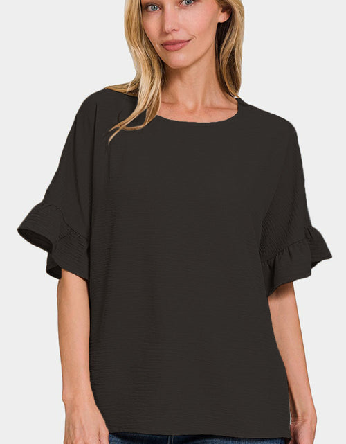Load image into Gallery viewer, Zenana V-Neck Flutter Sleeve Top

