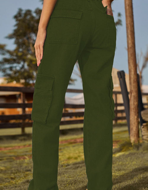 Load image into Gallery viewer, Loose Fit Long Jeans with Pockets
