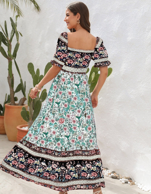 Load image into Gallery viewer, Floral Flounce Sleeve Midi Dress
