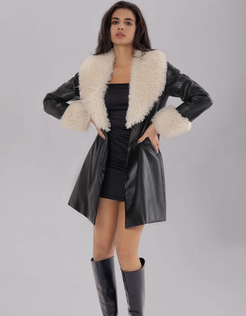 Load image into Gallery viewer, Fuzzy Long Sleeve Longline Coat
