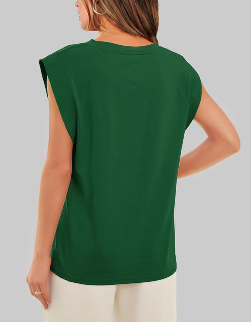 Load image into Gallery viewer, Florira Round Neck Cap Sleeve T-Shirt
