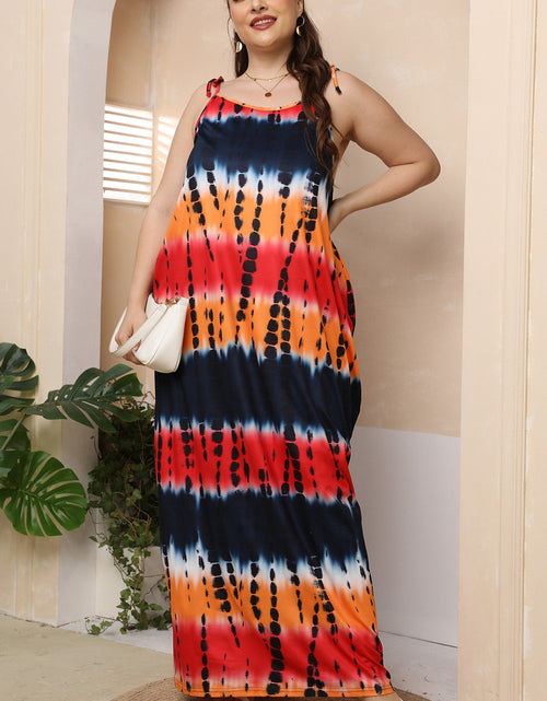 Load image into Gallery viewer, Plus Size Tie-Shoulder Maxi Dress
