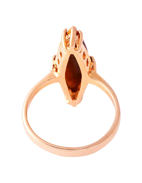 Load image into Gallery viewer, Vintage Genuine Jade Ring 18k Yellow Gold Electroplated Made in the USA by PVD Vintage Jewelry
