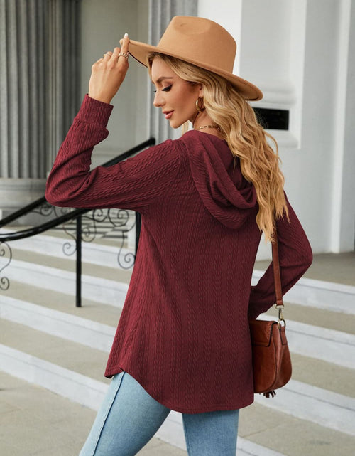 Load image into Gallery viewer, Long Sleeve Hooded Blouse
