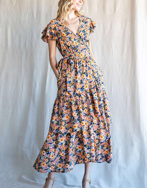 Load image into Gallery viewer, Cotton Bleu by Nu Label Floral Ruffled Midi Dress
