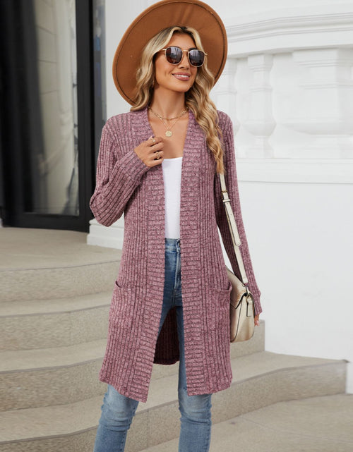 Load image into Gallery viewer, Open Front Long Sleeve Cardigan
