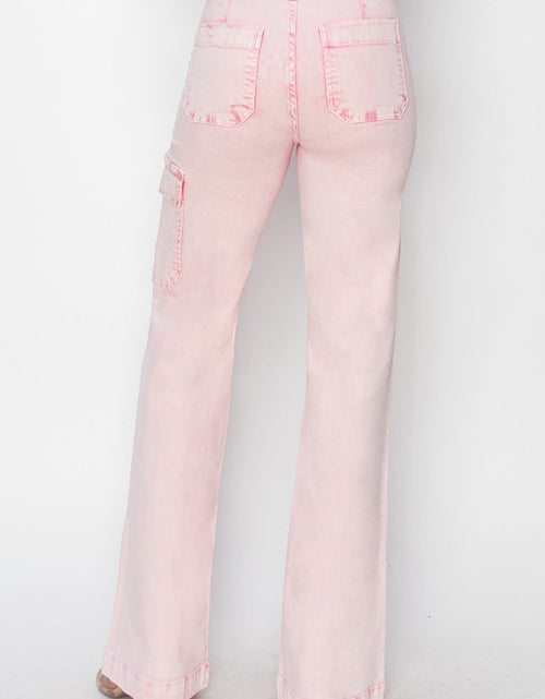 Load image into Gallery viewer, RISEN Full Size High Rise Cargo Pocket Jeans
