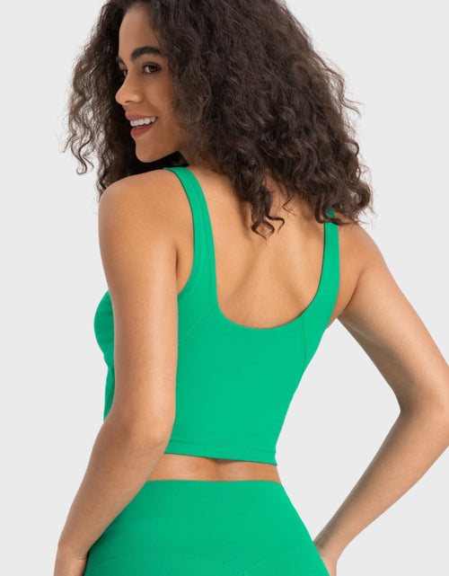 Load image into Gallery viewer, Millennia Deep V-Neck Crop Sports Bra
