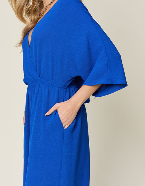 Load image into Gallery viewer, Double Take Full Size Surplice Wide Leg Jumpsuit with Pockets
