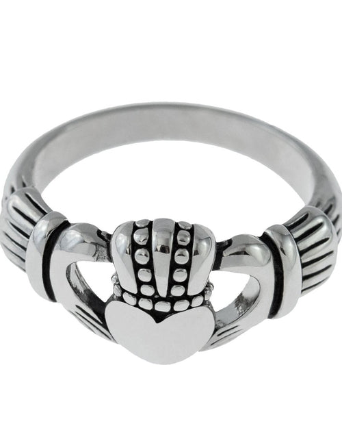 Load image into Gallery viewer, Handcrafted Vintage Ring 18k Gold Irish Claddagh Ring Antique #R1768 Antique Rings Jewelry by PVD Vintage Jewelry

