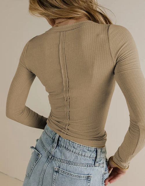 Load image into Gallery viewer, V-Neck Long Sleeve T-Shirt
