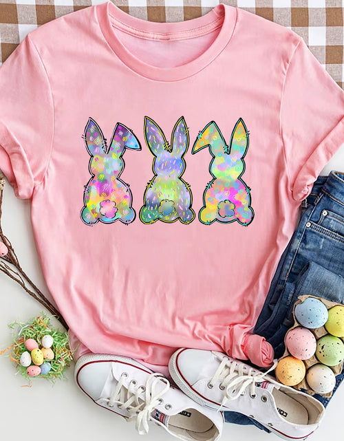 Load image into Gallery viewer, Rabbit Round Neck Short Sleeve T-Shirt
