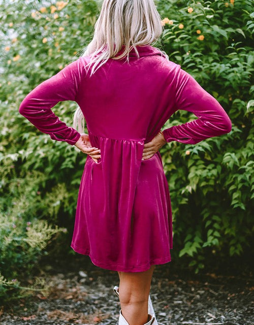 Load image into Gallery viewer, Collared Neck Buttoned Mini Dress
