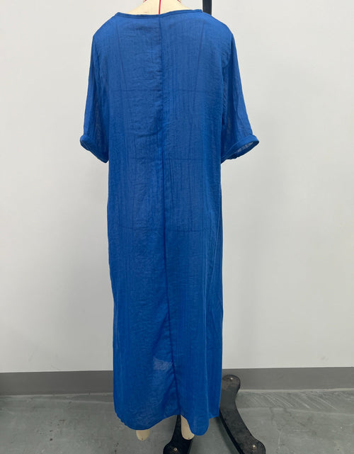 Load image into Gallery viewer, Full Size V-Neck Short Sleeve Midi Dress Plus Size
