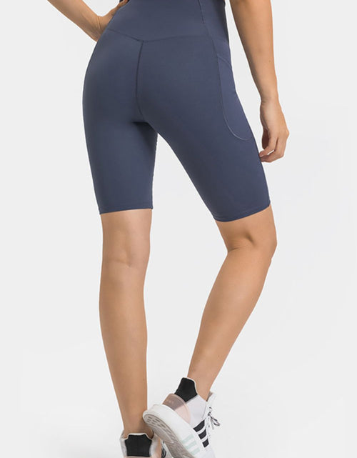 Load image into Gallery viewer, Millennia High Waist Biker Shorts with Pockets
