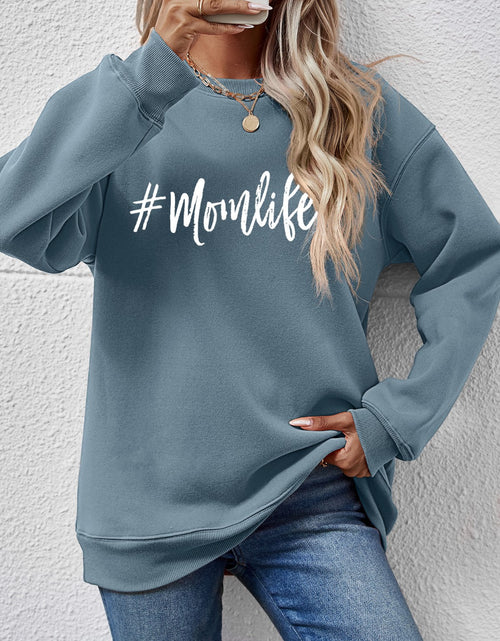 Load image into Gallery viewer, Letter Graphic Round Neck Sweatshirt
