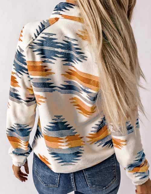 Load image into Gallery viewer, Geometric Snap Button Long Sleeve Jacket
