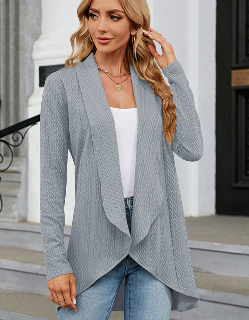 Load image into Gallery viewer, Open Front Long Sleeve Cardigan
