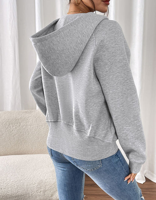 Load image into Gallery viewer, Perfee Half Zip Long Sleeve Hoodie
