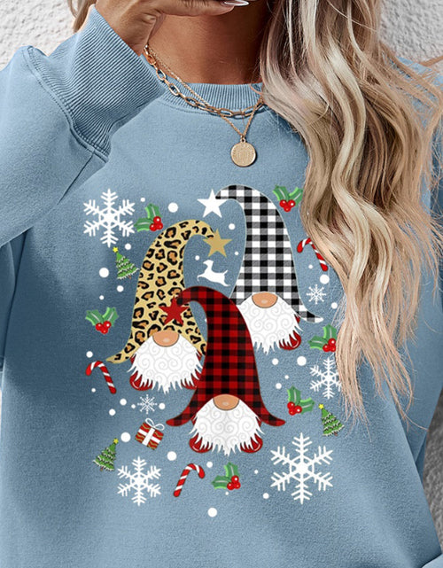Load image into Gallery viewer, Faceless Gnomes Graphic Drop Shoulder Sweatshirt
