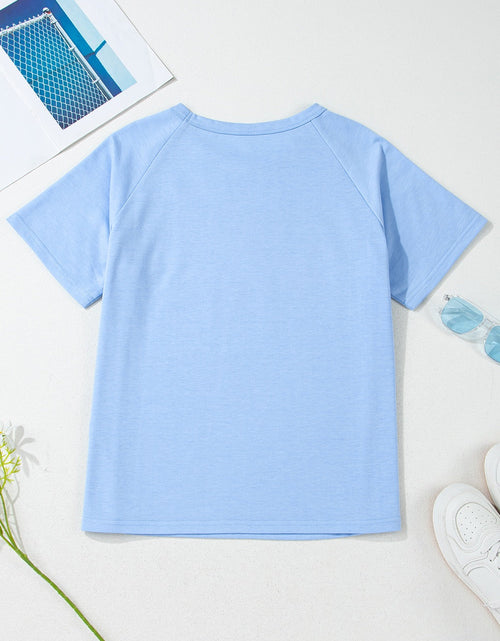 Load image into Gallery viewer, Striped Round Neck Short Sleeve T-Shirt
