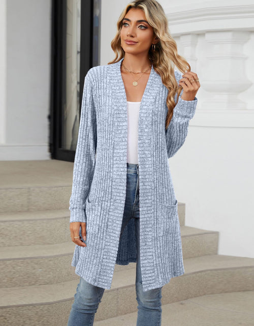 Load image into Gallery viewer, Open Front Long Sleeve Cardigan
