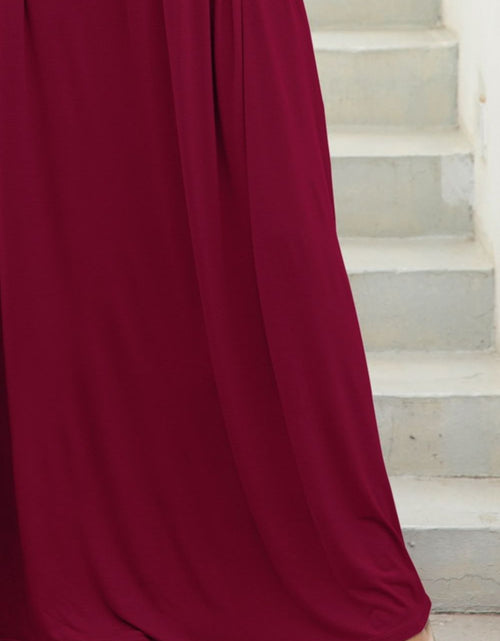 Load image into Gallery viewer, Round Neck Maxi Tee Dress with Pockets
