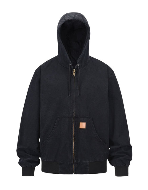 Load image into Gallery viewer, Men's Zip Up Washed Hooded Jacket
