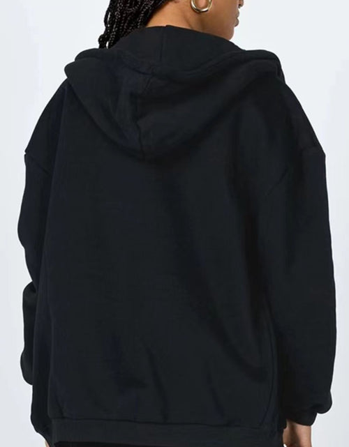 Load image into Gallery viewer, Zip-Up Drawstring Hoodie
