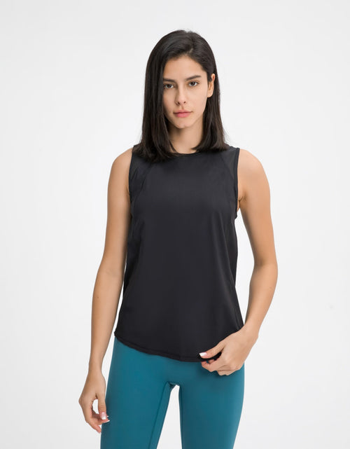 Load image into Gallery viewer, Millennia Cutout Back Round Neck Active Tank
